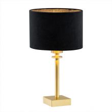 Abbano lampka stołowa E27 15W złoty/abażur czarny